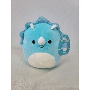 NWT NEW Squishmallows Malik Dinosaur 8” Triceratops Blue  Kellytoy
